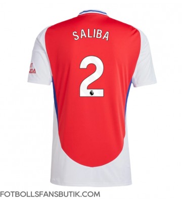 Arsenal William Saliba #2 Replika Hemmatröja 2024-25 Kortärmad